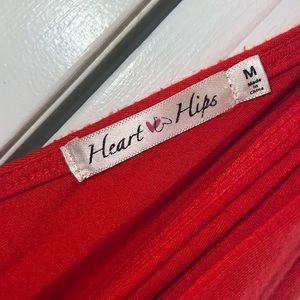 Red tight heart/hips dress